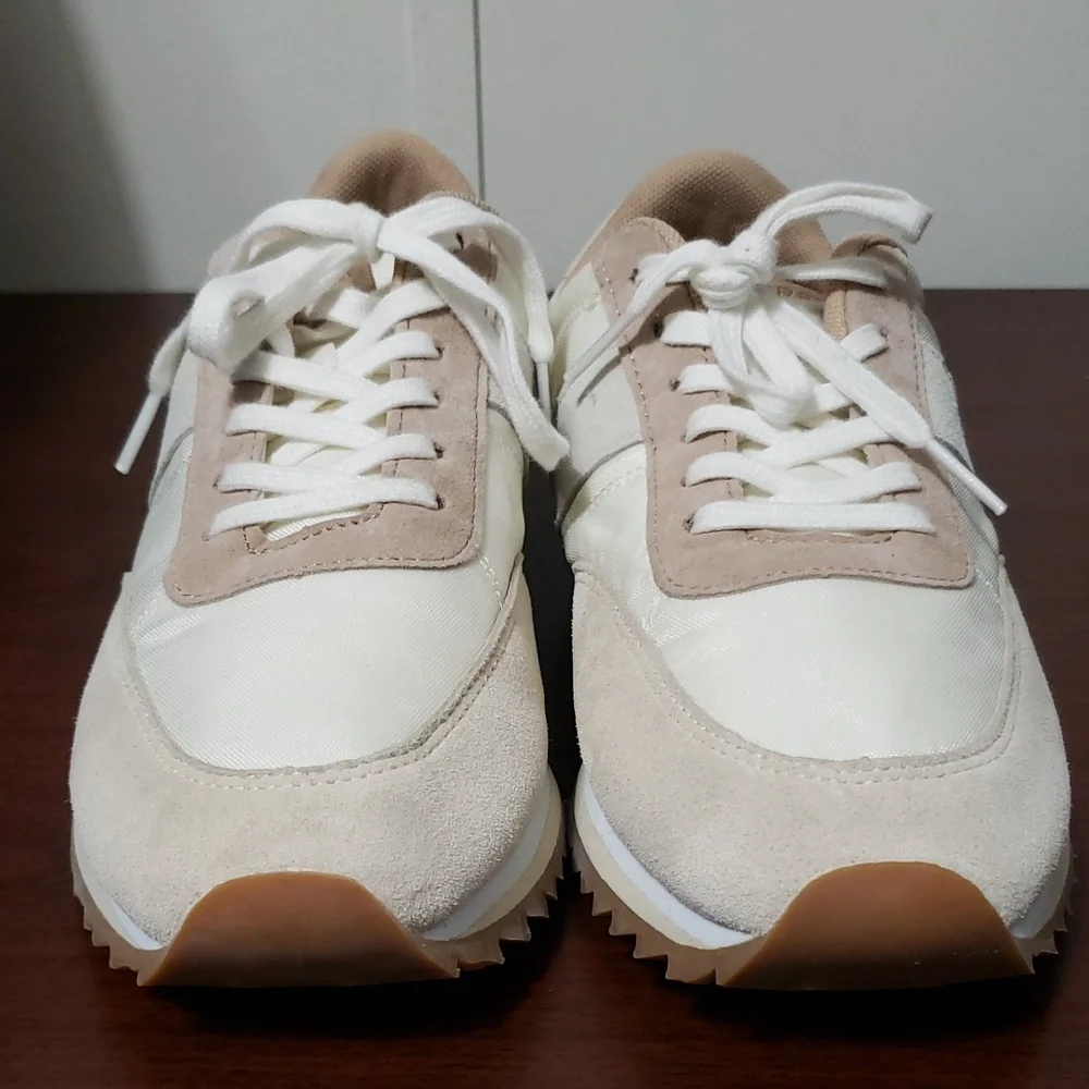 J.‎ Crew Trainer Colorblock  White and Tan Sneakers